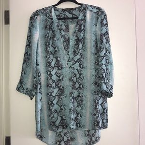 Blue Snake print top